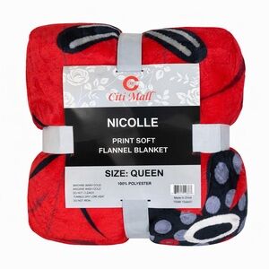 Citi Mall Red Flannel Blanket